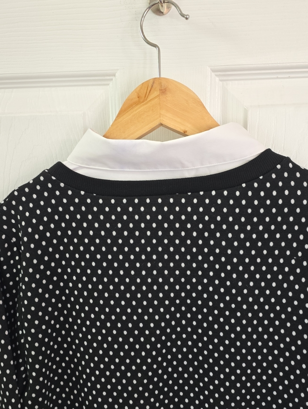NWT Zac & Rachel Long Sleeve Polk Dot Sweater Faux Layer Shirt Size XL - Picture 7 of 16